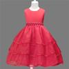 Robe de Mariage de Princesse Fait Main pour Enfants avec Fleurs en Tulle et Ceinture