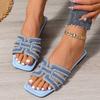 Women's Crystal-encrusted Lace-up Sandals