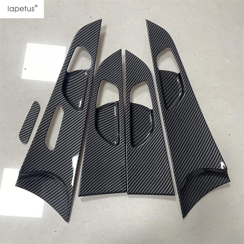 Car Inner Door Armrest Handle Bowl Frame Cover Trim For Kia Forte / Cerato / K3  -  Carbon Fiber Accessories Interior