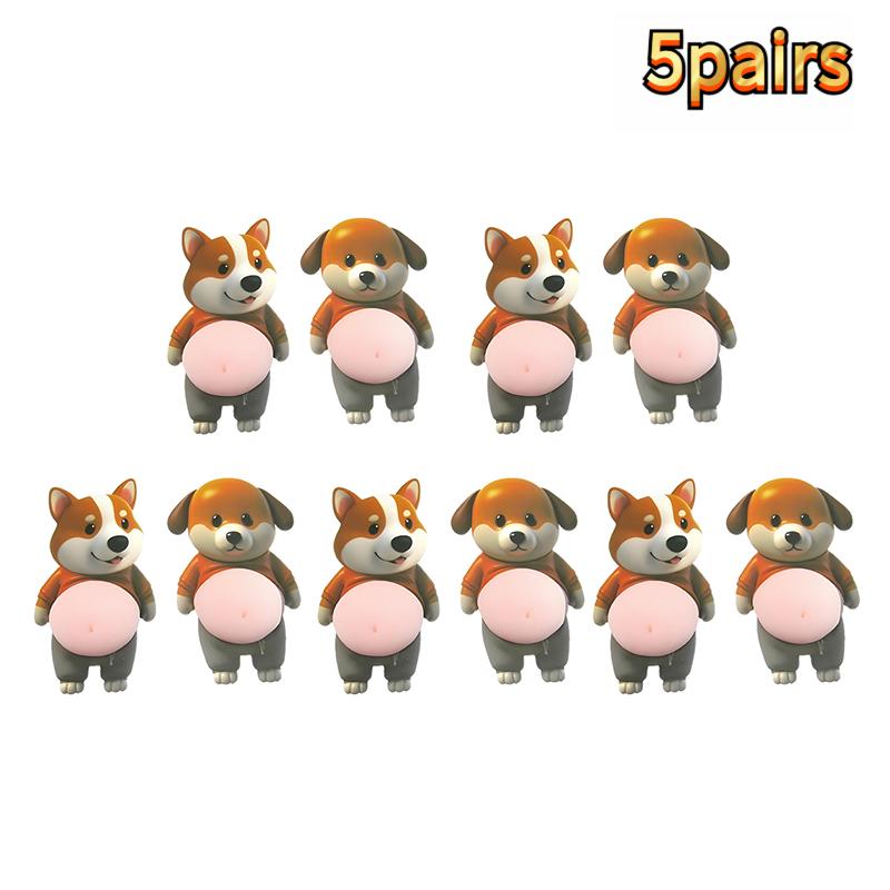3D Cute Squeezeable Shiba Inu Puppy Sticker Phone Decoration Children's Party Favor Festival Supplies Gift For Kids