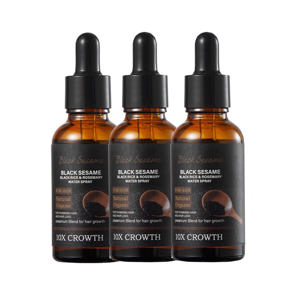 Ser pentru creșterea părului cu susan negru, ulei de susan negru pentru păr, ulei de creștere a părului cu extract de susan, promovează creșterea părului 30ml