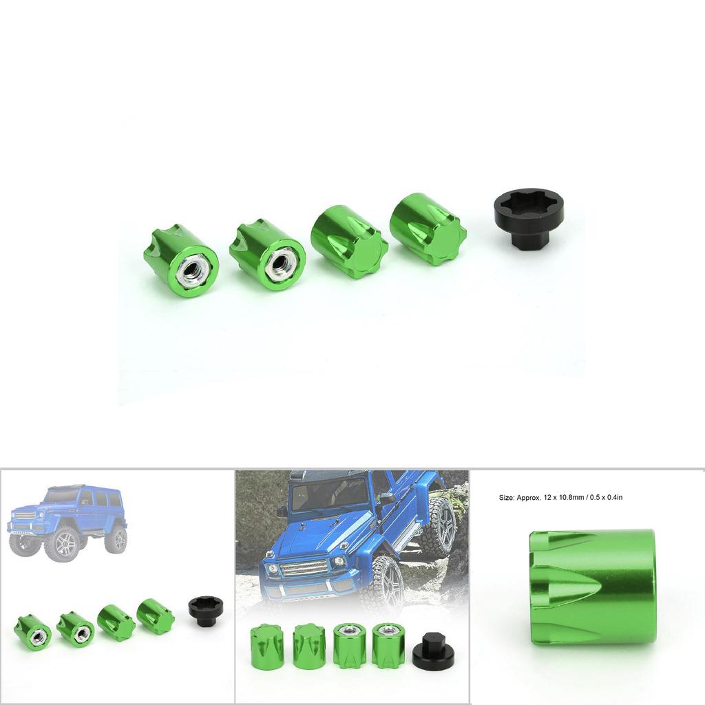 4pcs Wheel Rim Center Cap M4 Nut Fit for Traxxas TRX4 for Axial SCX10 90046 D90 for Tamiya