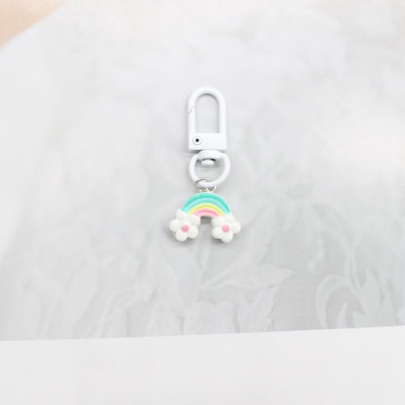 Rainbow Flower Dopamine Keychain Pendant for Students and Besties