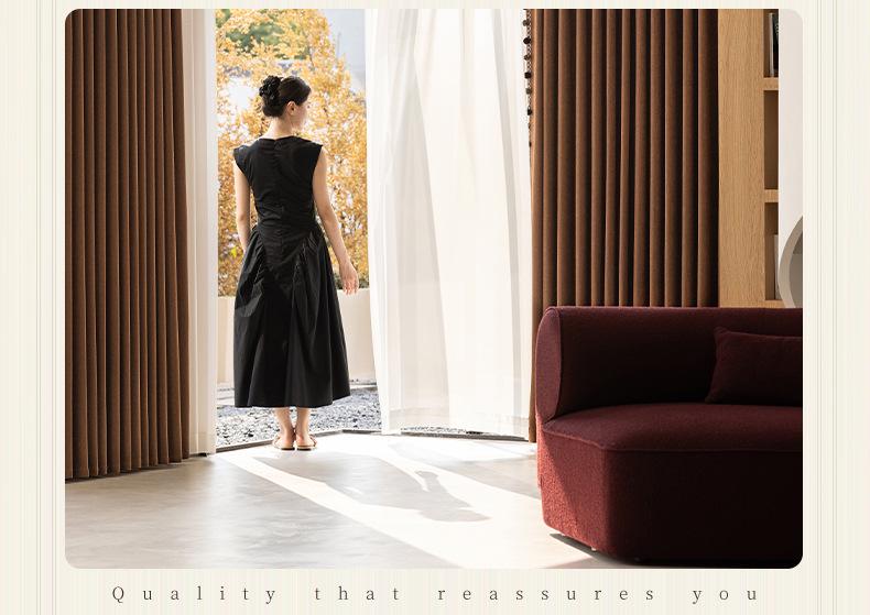 Elegant Double-Sided Cotton Linen Light-Blocking Curtains with Retro Design and Multiple Specifications