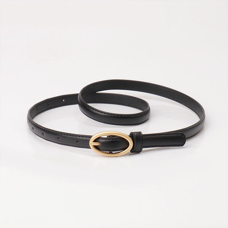 

Новый женский свежий тонкий ремень - овальная пряжка Dopamine, модный и универсальный для платьев