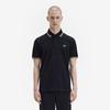 Twin Tip Fred Perry Shirt - Black/Champagne Made In England M12-157