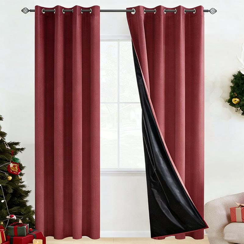 1 PC Blackout Curtains UV Protection, Heat-Resistant, Light-Blocking Drapes for Living Room & Bedroom, Window Curtains 100% Blackout Thermal 94*160cm(37in*63in) 1PCS