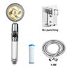 VILOYI Shower Head Water Saving High Pressure Handheld Turbo Propeller Showerhead Adjustable Water Flow Bathroom Filter Nozzle