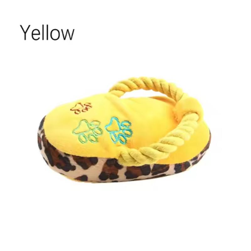 

Забавные плюшевые игрушки для домашних животных, тапочки, игрушки для кусания в виде куриной ножки, обувь, игрушки для дрессировки на улице для собак малых и средних пород жёлтый