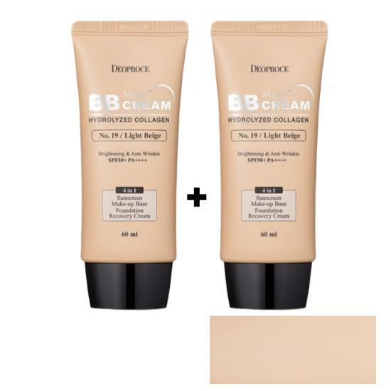 Deoproce Magic BB Cream SPF50+ PA+++ / PA++++ Hydrolyzed Collagen 60ml (Natural Beige / Light Beige / Sand Beige)