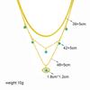 DIEYURO Nerezová ocel 316L Motýlek Měsícní zámek Modré oči Přívěsek Náhrdelník Pro ženy Nový Vícevrstvý Choker Řetízek Šperky Dárky