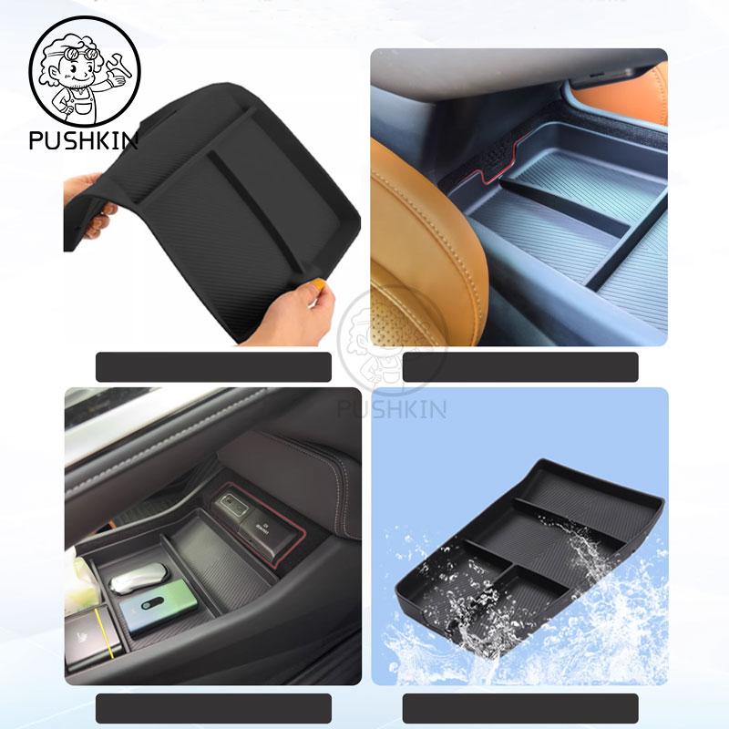 For Xpeng G9 2022 2023 2024 2025 Center Console Storage Box Car Central Lower Layer Tray Silica Gel Organizer Accessories