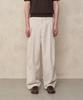 NOISE Linen Slit Elastic Waist Pants - Natural