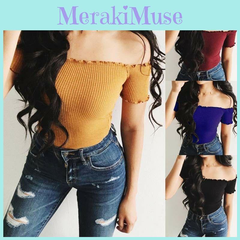 Comfortable Women Summer Casual Off Shoulder Tank Top Vest Blouse For Everyday Wear