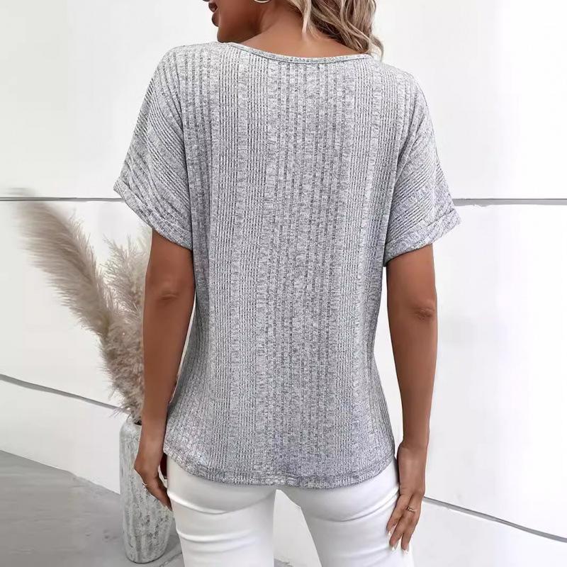 2025 Women's Casual Batwing Sleeve Round Neck T-Shirt