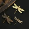Brass Dragonfly Ornaments, Desktop for Home and Office Decoration, Tea-tasting Pet Handicrafts