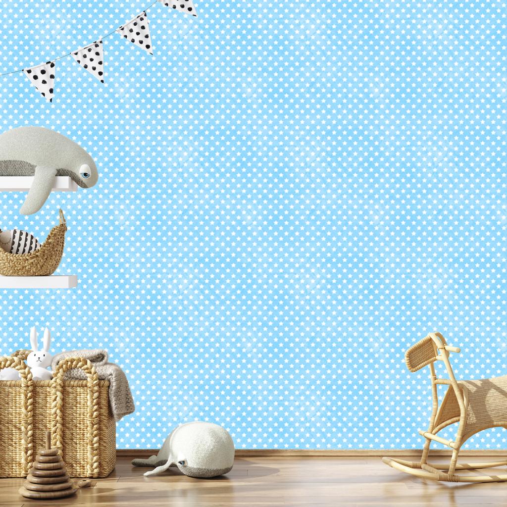 Azure Stars Wallpaper, Subtle Detail for Living Room and Bedroom 50x1000