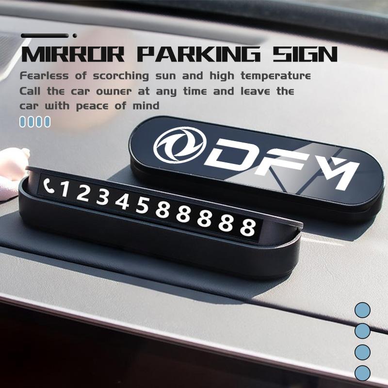 For Dongfeng Motor Car Temporary Parking Card Phone Number Phone Holder Plate Auto Styling Accessories DFM DFSK Aeolus G59 MAX
