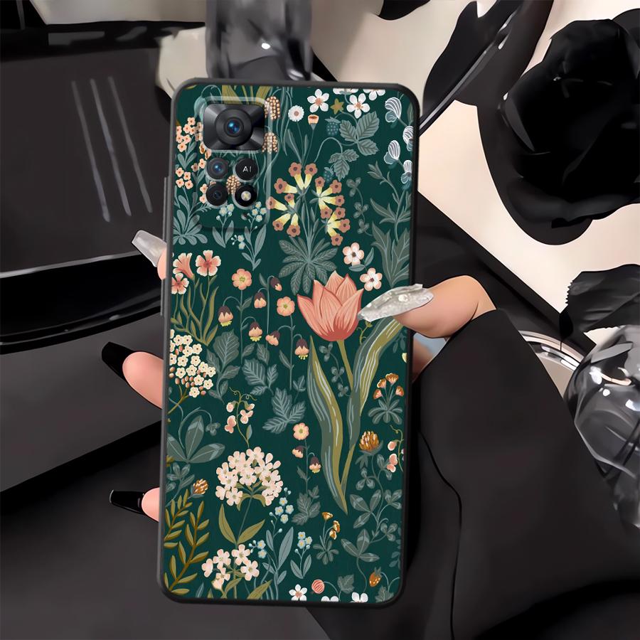 Black Soft Phone Cover Case for Xiaomi Redmi Note 12s 11s 10S 7 8 9S 13 14 Pro Plus 9 10 11 12 Pro Cartoon Print