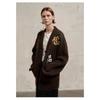 DIMANAF 2025 Plus Size Autumn Sweaters Coat Cardigan Pockets Women Pattern Printing Buttons Sweaters Knitting Loose Sweater