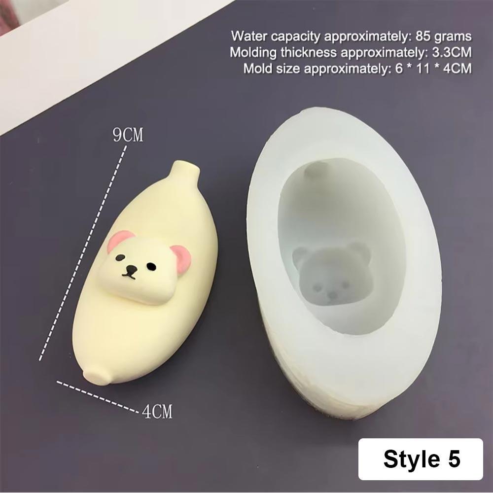 1Pcs Animal Bunny Kitten Silicone Mold Multifunctional Cute Candle Mold Cartoon Baking Mould