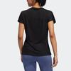adidas T Shirts Women's Black Crew Neck Moderate Straight Fit EB4498
