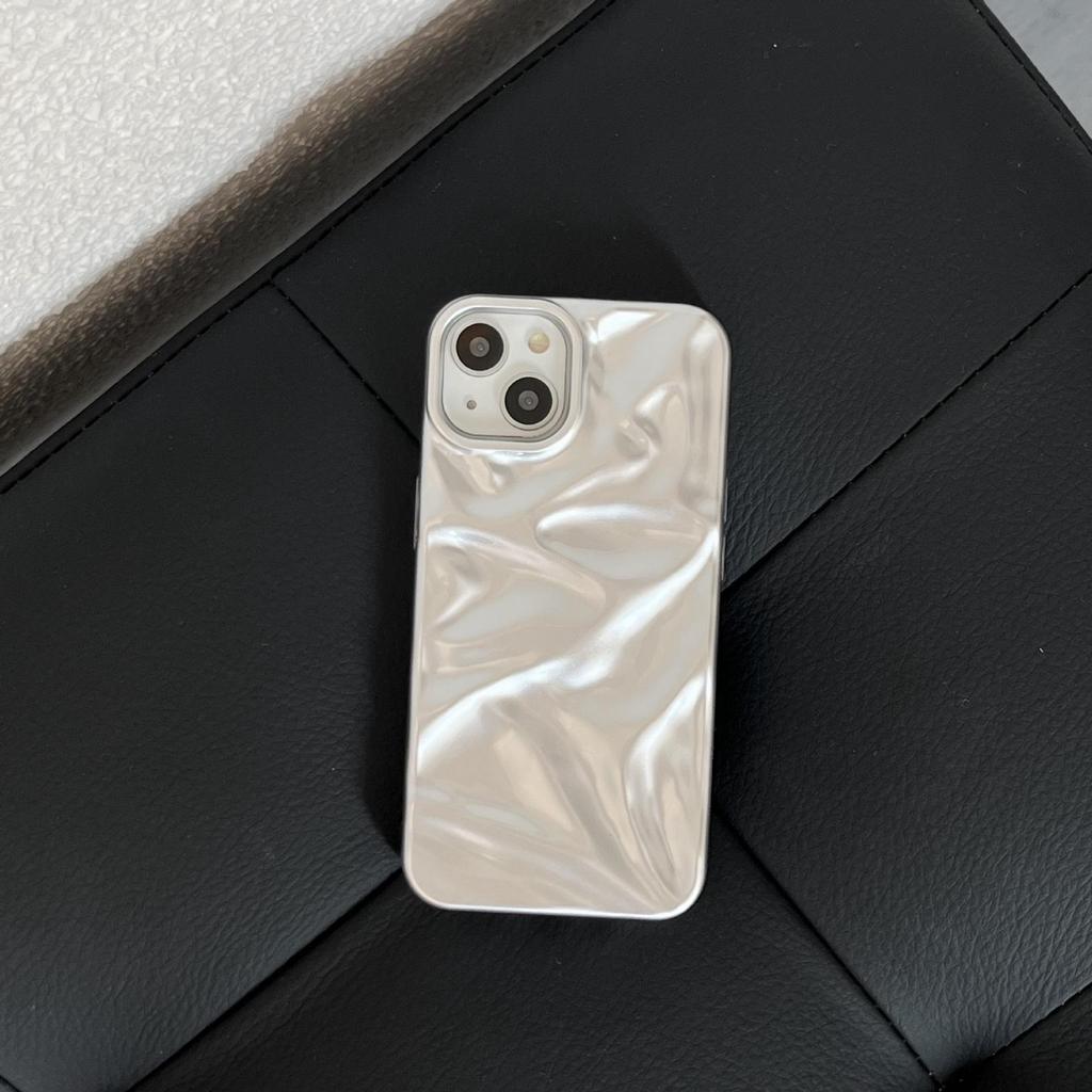 Creative Silver Phone Case for iPhone 12, iPhone 13, iPhone 14