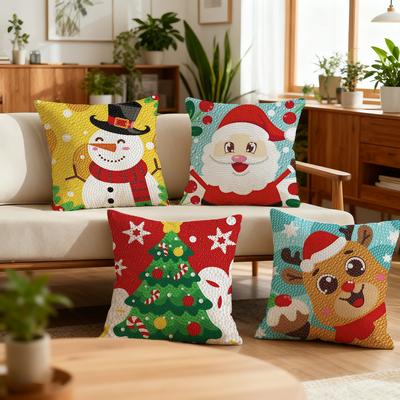 Christmas Nutcracker Cushion Cover Best Home Office Coffee Pillow Sofa Printing Decoration Room Shop Car Nordic Simplicity Hit