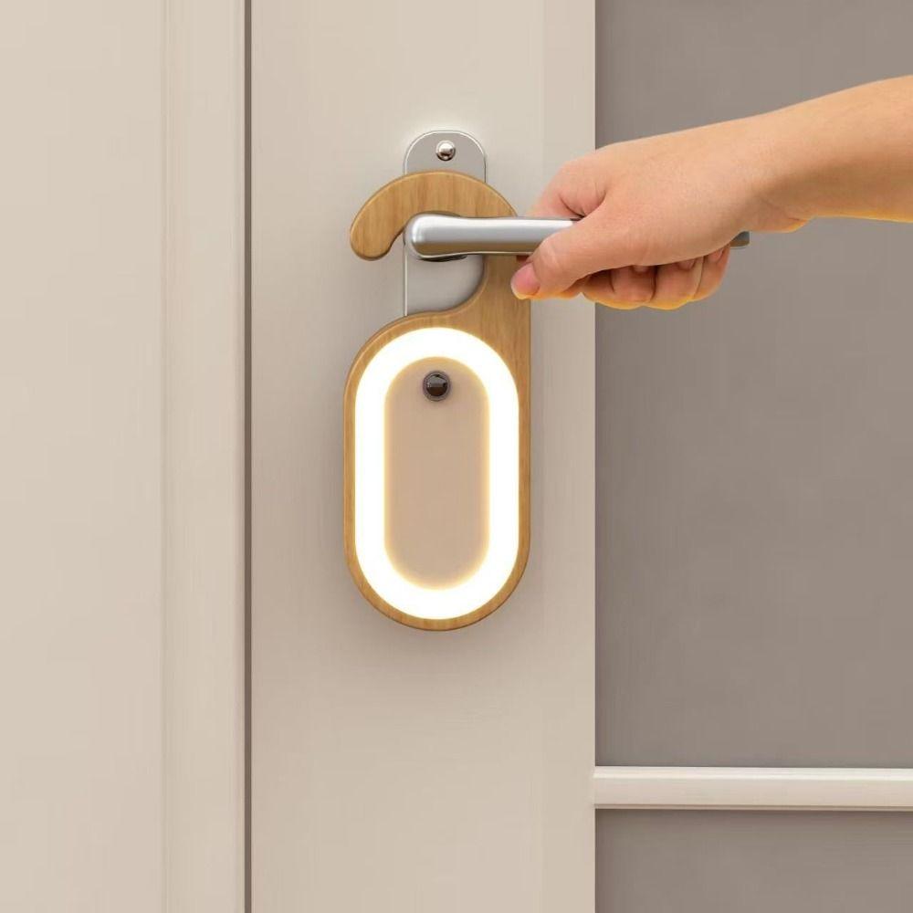 Hook Design LED Hanging Lamp DIY Wooden  Atmosphere Lamp Motion Sensor Night Light  Corridor