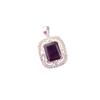 Amethyst Edelstein 925 Sterlingsilber Schmuck Modischer Zirkon Anhänger CZP-11-10