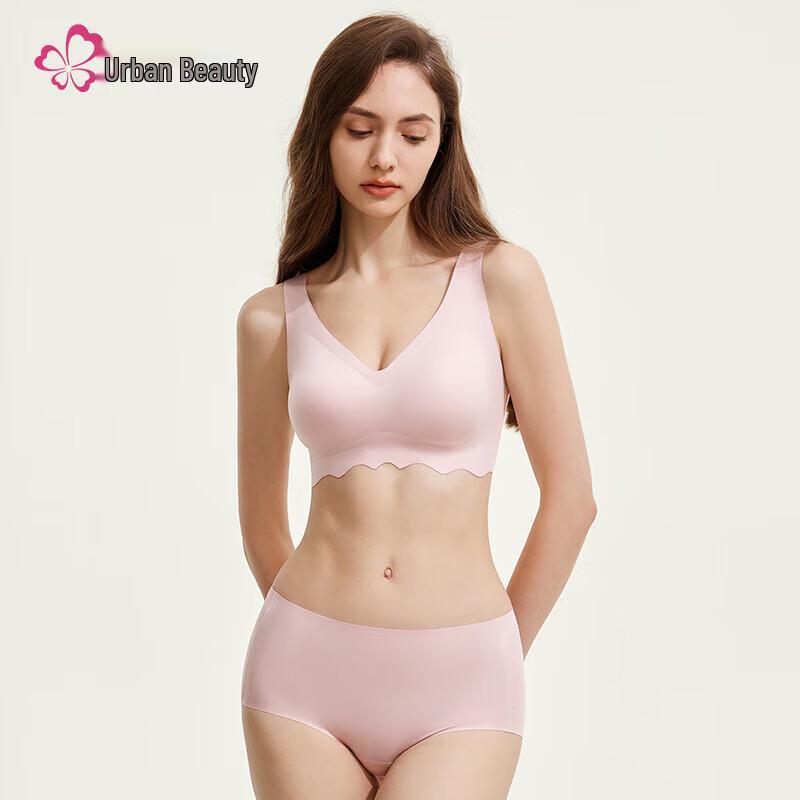 Urban Lady Wireless Seamless Thin Gather Bra Set 2B351N One Size