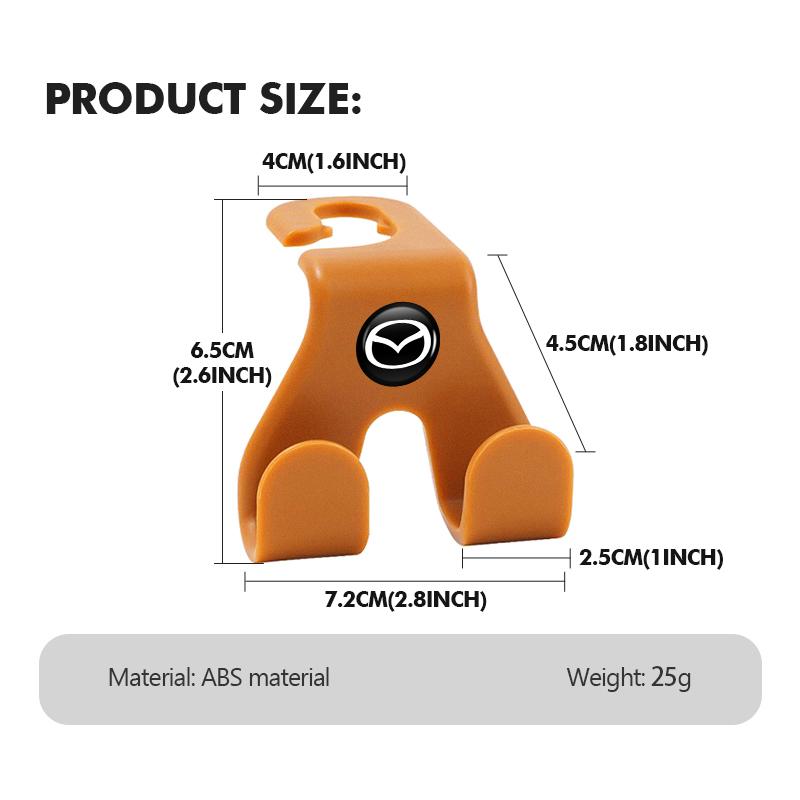 For Mazda Car Logo Seat Back Hooks Headrest Hanger Clip Double Hooks Interior Accessories 3 6 CX3 CX-3 CX-5 CX5 CX8 CX 9 Axela FF29