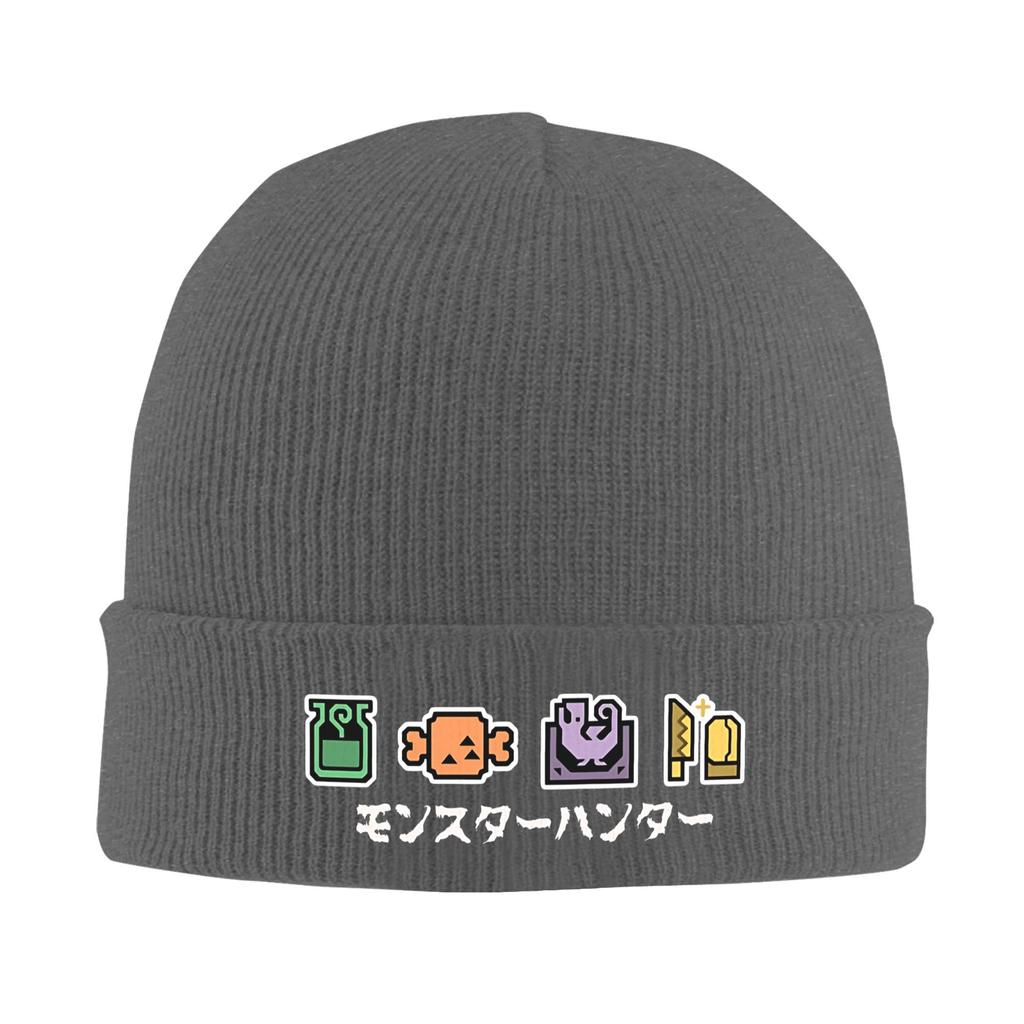 Game Monster Hunter Wilds Knit Hat  Beanie Hats Outdoor Sport Warm Adult Unisex Bonnet Hats Winter Graphic Y2K Cool Caps
