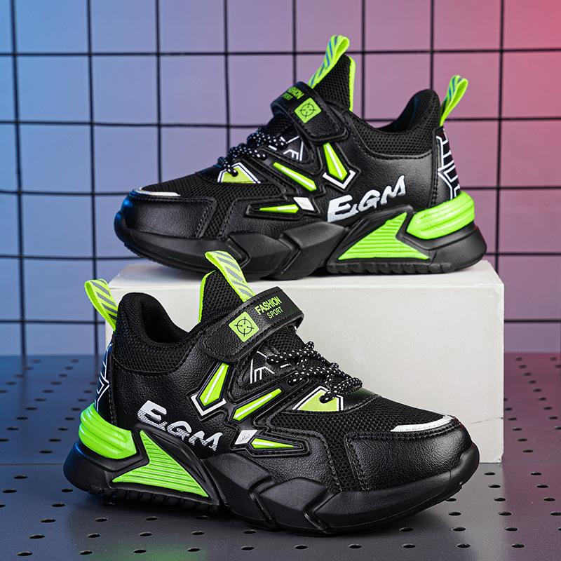 Boys' Sports Shoes 7-12 Years Old, 24 Spring and Autumn New Breathable Mesh Running Shoes, Medium and Large Children, Students, All-match Classmates