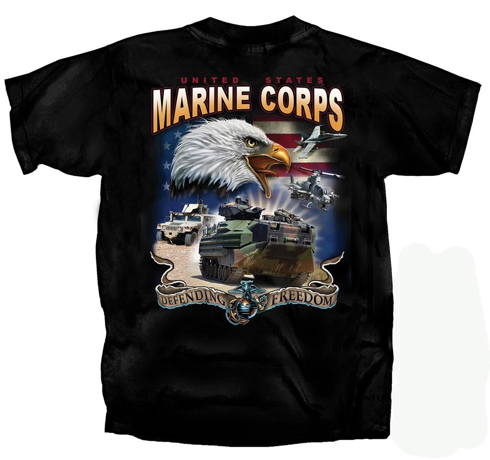 United States Marine Corps - Defending Freedom Men s T-shirt NEW Sizes S-3XL - Men s Summer Cotton Graphic Tee S разноцветный