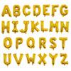 16 Inch Slim Gold Letter Aluminum Foil Balloon Bright Gold Wedding Decoration Film Balloon