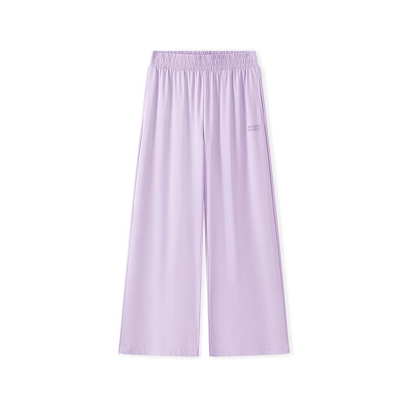 Skechers Loose Soft Comfortable Sports Wide Leg Casual Pants Women bottoms Lavender L225W130-00KC S