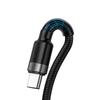Kabel Usb Do Usb-C Baseus Cafule Huawei Supercharge, Qc 3.0, 5A 1M (Czarno-Szary)