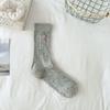 Women's Summer Thin Bow Ballet Style Pure Cotton Boneless Embroidery Tube Stack Socks