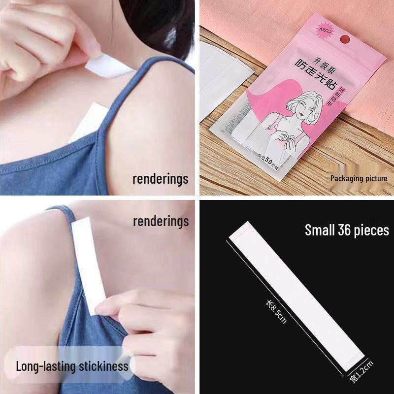 Summer Women s Anti-Exposure Neckline Adhesive Tape: Sweat-Proof, Anti-Slip, Seamless Invisible Chest Stickers Regular