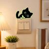 PVC Glowing Cat Stickers Self-Adhesive Cat Switch Stickers  Entrance Decoration