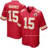 Kansas City Chiefs Patrick Mahomes 15 Haftowany Koszulka Piłkarska NFL Męska Ubranie Kibica
