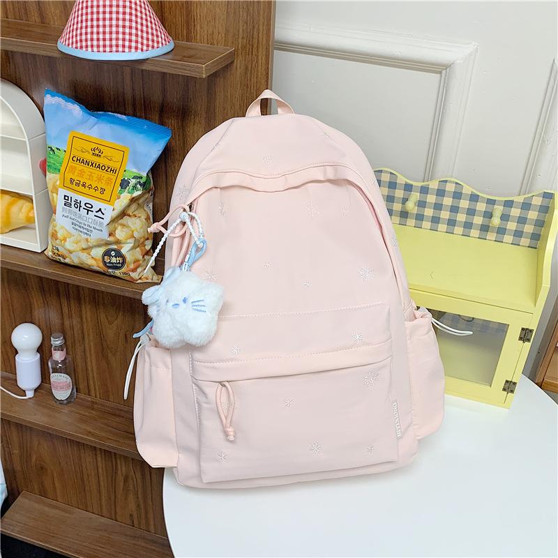 Schoolbag new backpack student schoolbag high value ins wind backpack fashionable versatile large capacity junior high school girls