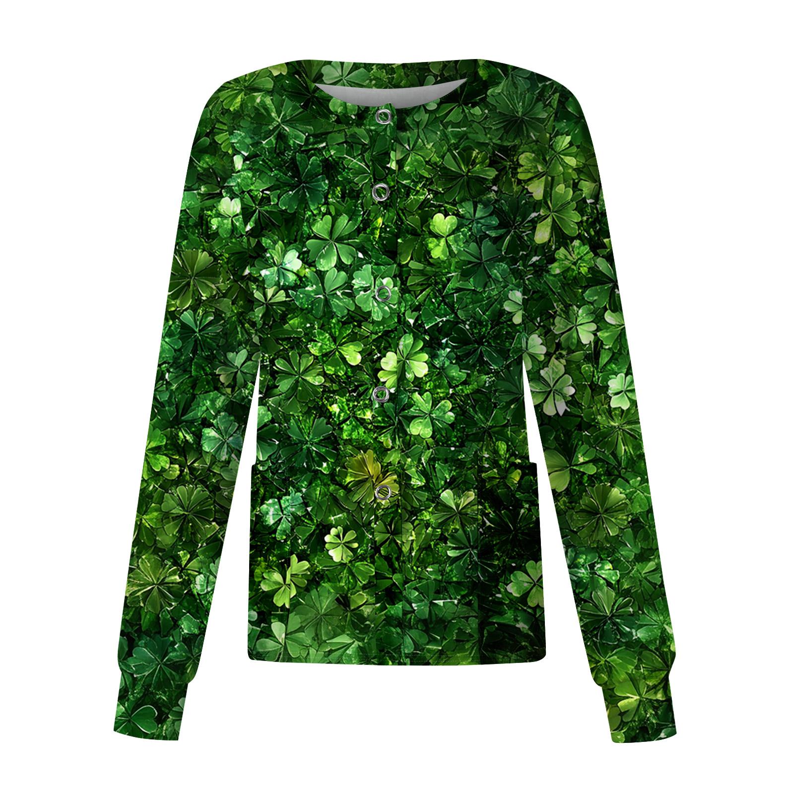 

Женский повседневный топ с длинным рукавом, на одной пуговице, с принтом, быстросохнущий XL