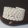 2023 Korean Style Pearl & Rhinestone Open Bangle for Women