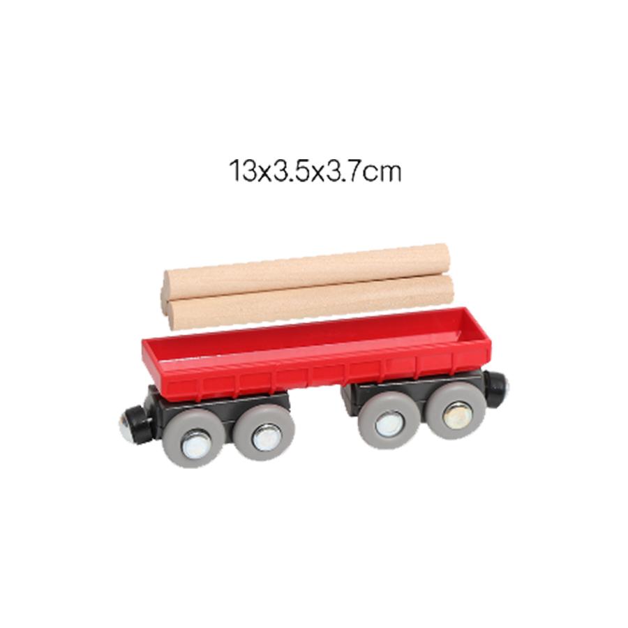 1PC Wooden Magnetic Train Car Locomotive Toy Wood Railway Car Truck Accessories Fit Biro Wooden Tracks Toys for Children Gifts