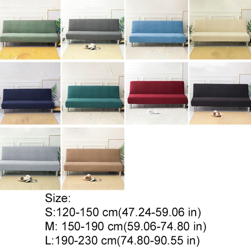 Elastic Futon Sofa Cover Dust-proof Bench Cover Universal Armless Sofa Slipcover  Living Room