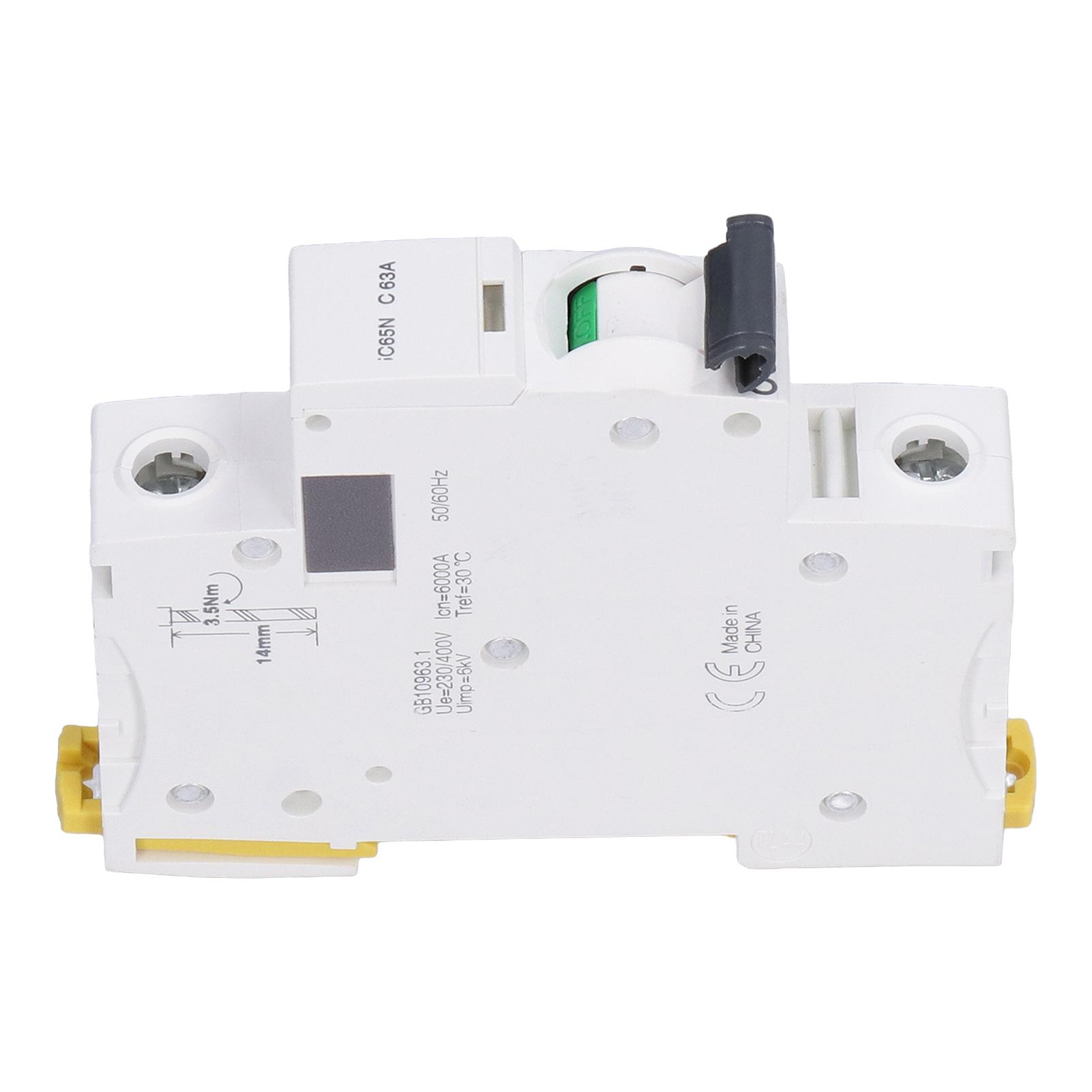 

Miniature Circuit Breaker Low Voltage 63A 230V/400V DIN Rail Mount for Power Distribution