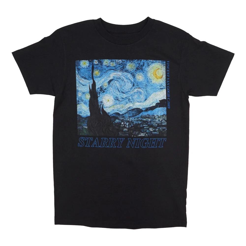 Starry Nights Art Graphic Boyfriend Fit T Shirt Unisexs S