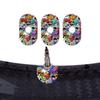3PCS/Set PVC Bicycle Valve Sticker Bike Valve Pad Stickers Multicolor Bicycle Decorative Decals Waterproof Not Fading Universal